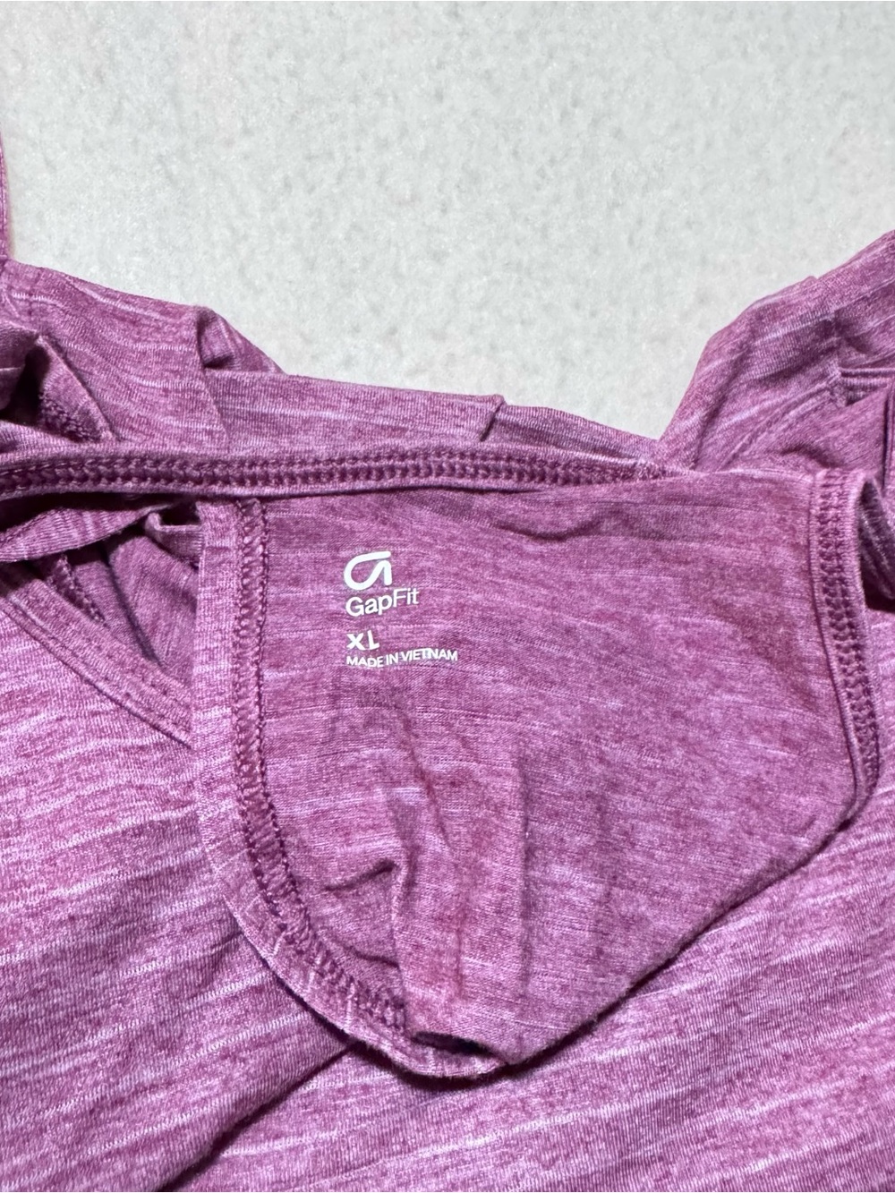 GAP Purple Twist-Back Ribbed Tank Top - Picture 4 of 5